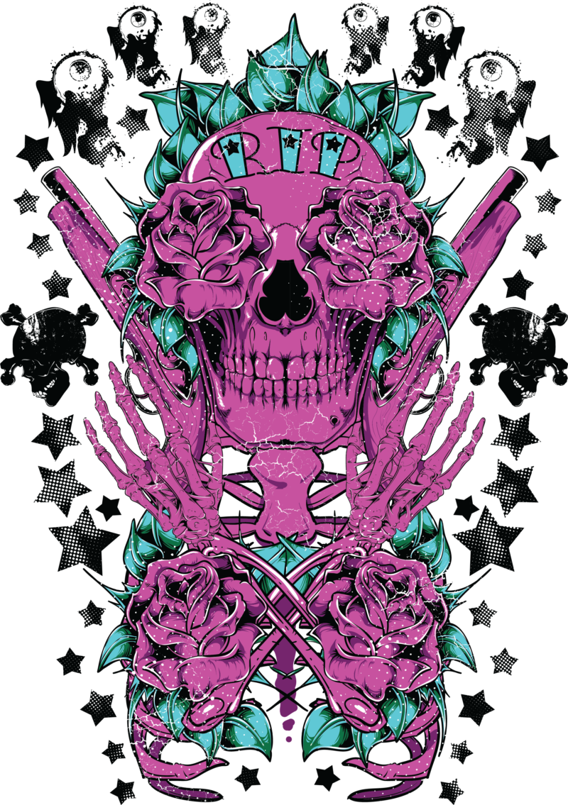 760 Tshirts Tattoos Posters Designs Vector Bundle (.CDR Editable Files)