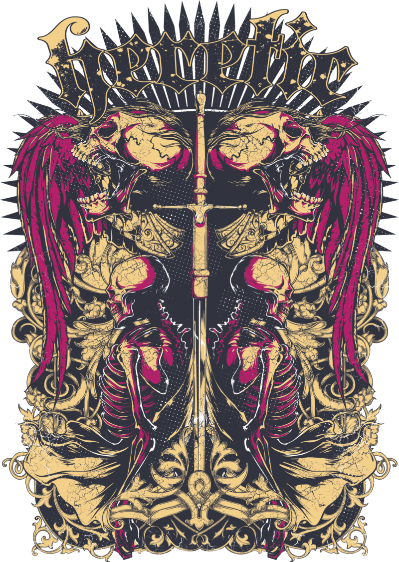 760 Tshirts Tattoos Posters Designs Vector Bundle (.CDR Editable Files)