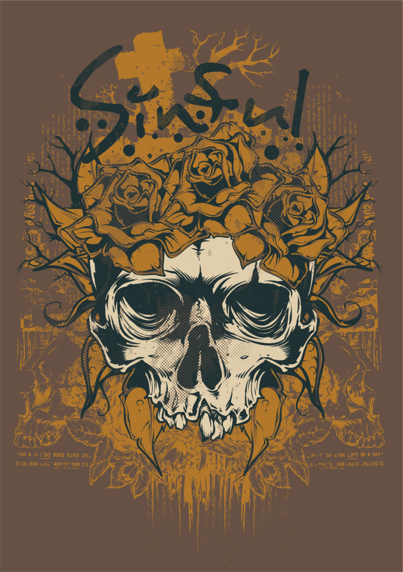 760 Tshirts Tattoos Posters Designs Vector Bundle (.CDR Editable Files)